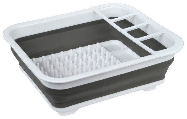 Image - Creative Kitchen Collapsible Dish Drainer Rack, White