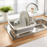 Image - Creative Kitchen Collapsible Dish Drainer Rack, White