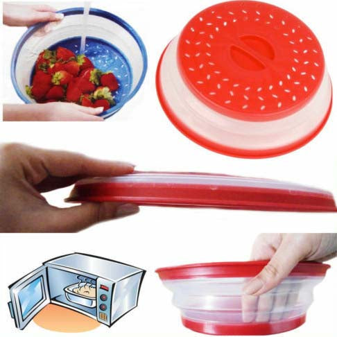 Image - Pendeford Heat & Eat Collapsable Colander – Strainer/ Microwave Plate Cover