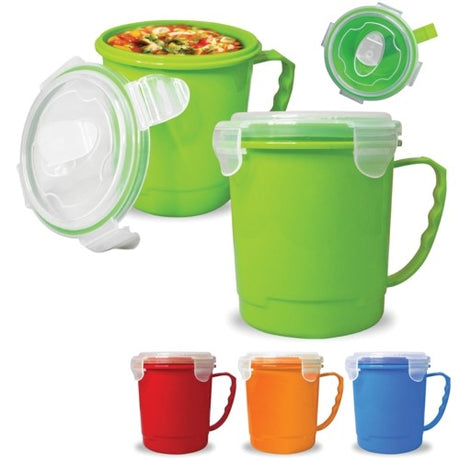 Image - Pendeford Heat & Eat Soup Mug with Lid, 0.7L, Assorted