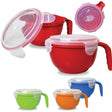 Image - Pendeford Heat & Eat Handy Microwave Bowl with Lid, 1L, Assorted