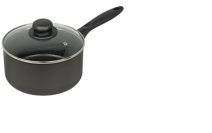 Image - Pendeford 18cm Non Stick Sauce Pan & Lid, Black