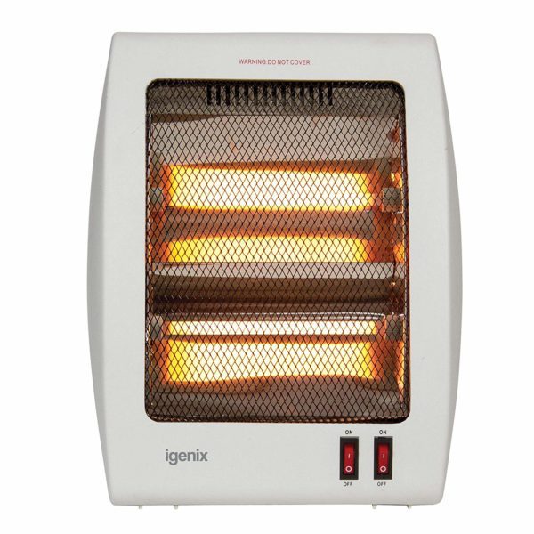 Image - Igenix Electric Halogen Heater, 2 Bar Quartz, 800W, White