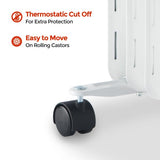 Image - Igenix Digital Oil Filled Radiator, 2kW/2000W, Overheat Protection, White