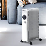 Image - Igenix Digital Oil Filled Radiator, 2kW/2000W, Overheat Protection, White
