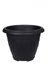 Image - Whitefurze Venetian Round Planter, 43cm, Black