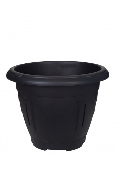 Image - Whitefurze Venetian Round Planter, 43cm, Black