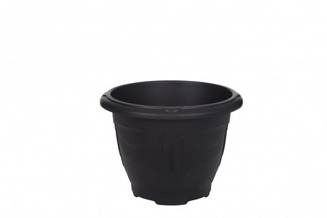 Image - Whitefurze Venetian Round Planter, 33cm, Black