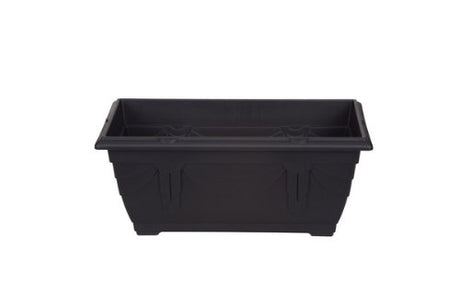 Image - Whitefurze Venetian Window Box, 40cm, Black
