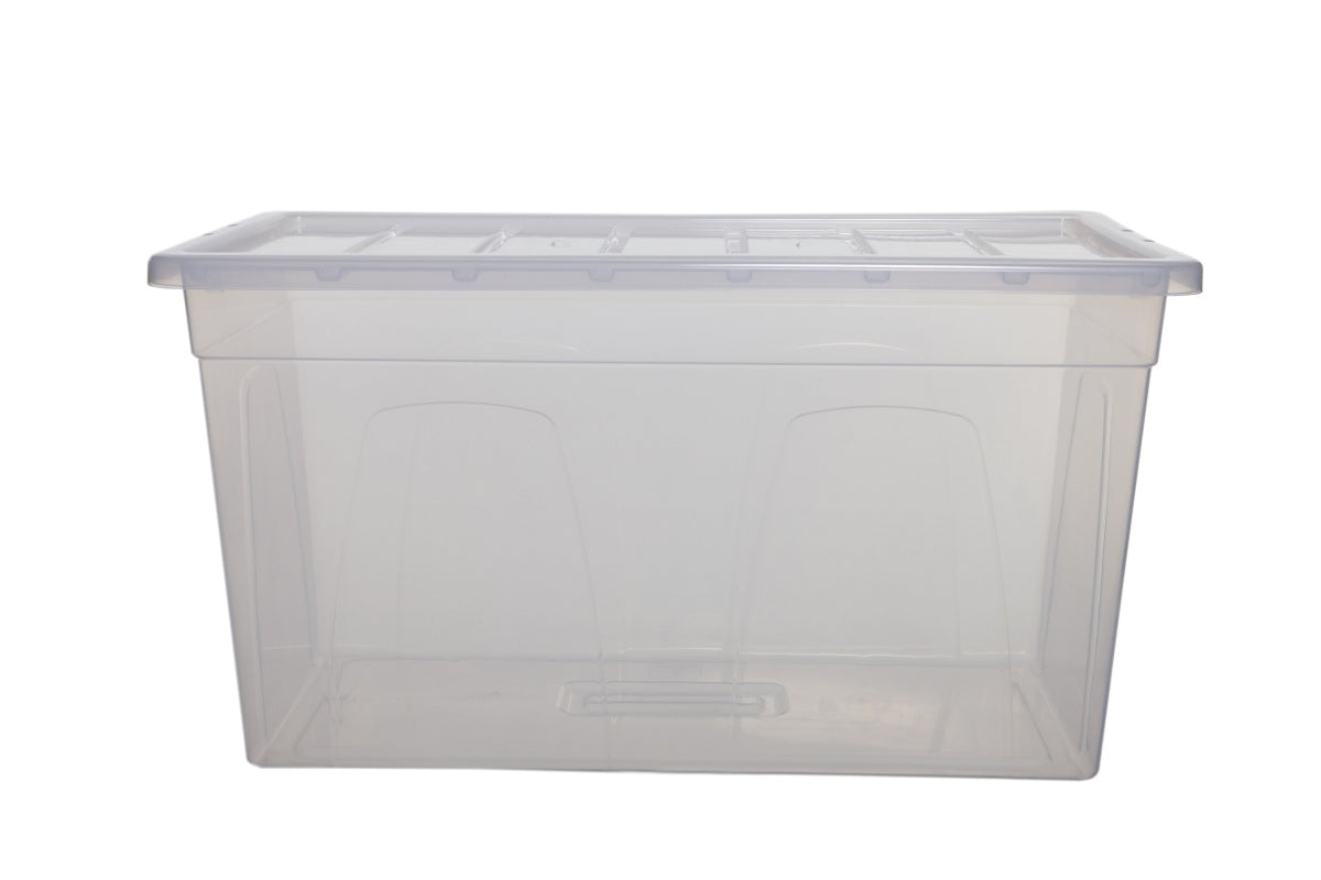 Image - Whitefurze Spacemaster Storage Box, 82L, Clear