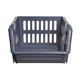 Image - Whitefurze Stacking Basket, Black, 18cm, Set of 3