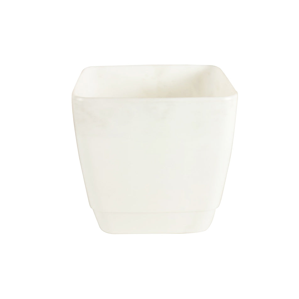 Image - Whitefurze Square Indoor Pot, 14cm, White