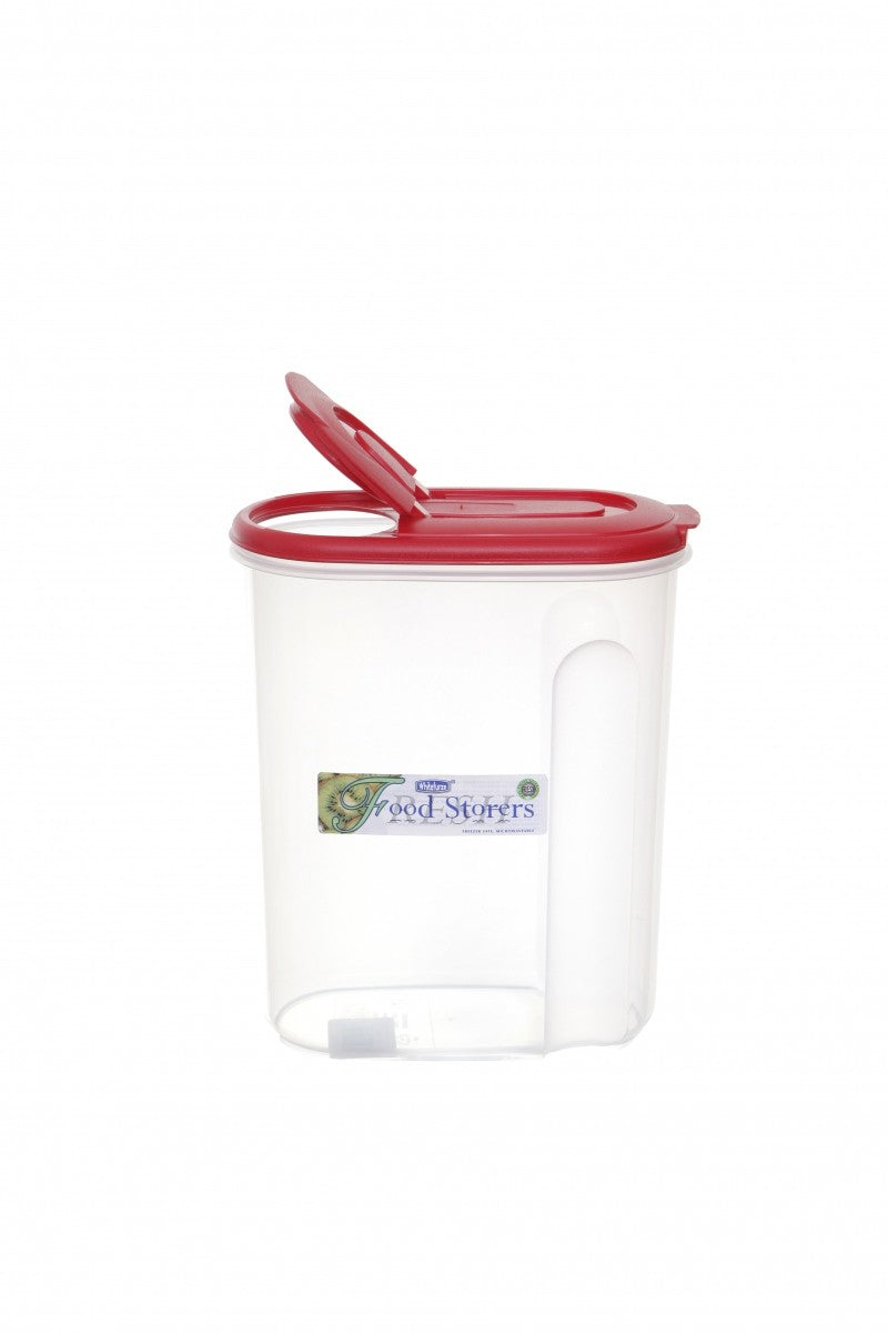 Image - Whitefurze Medium Dry Food Storer Natural Base, White Lid