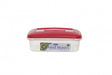 Image - WhiteFurze Rectangular Food Storage Box, 0.8L, Red Lid