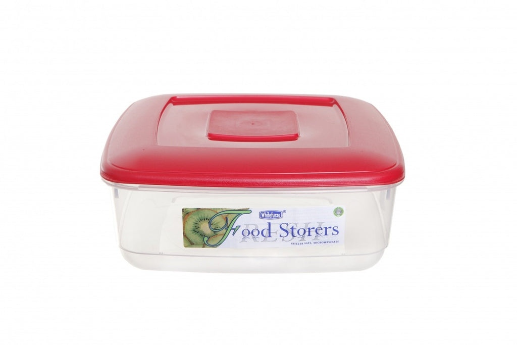Image - Whitefurze Square Food Storage Box, 7L, Red