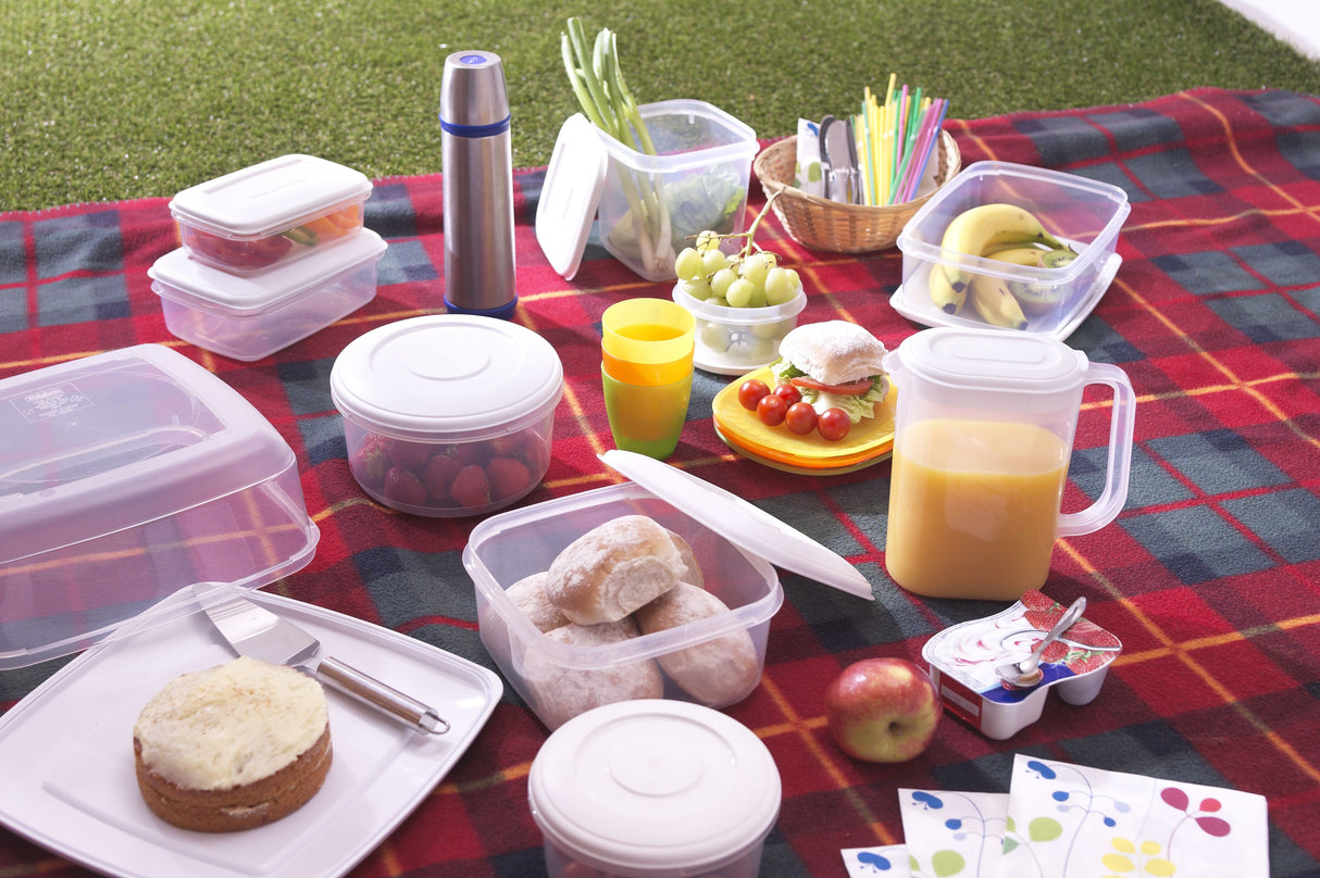 Image - Whitefurze Rectangular Food Storage Box, 0.8L, Green