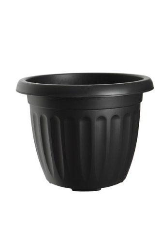 Image - Whitefurze Round Athens Planter, Black, 30cm