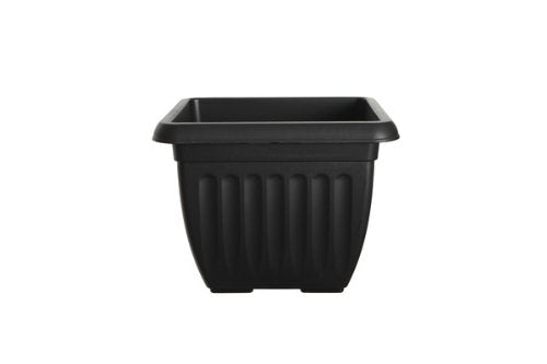 Image - Whitefurze Square Athens Planter, Black, 30cm