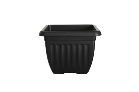 Image - Whitefurze Square Athens Planter, Black, 30cm