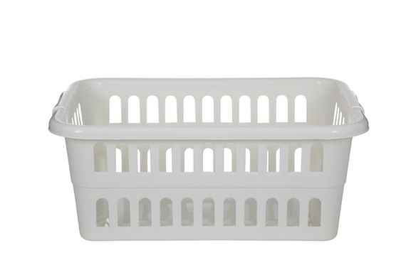 Image - Whitefurze 59cm Rectangular Laundry Basket Cream