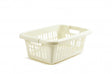 Image - Whitefurze Easy Grip Rectangular Laundry Basket, 65cm, Cream