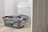 Image - Whitefurze Easy Grip Rectangular Laundry Basket, 65cm, Cream