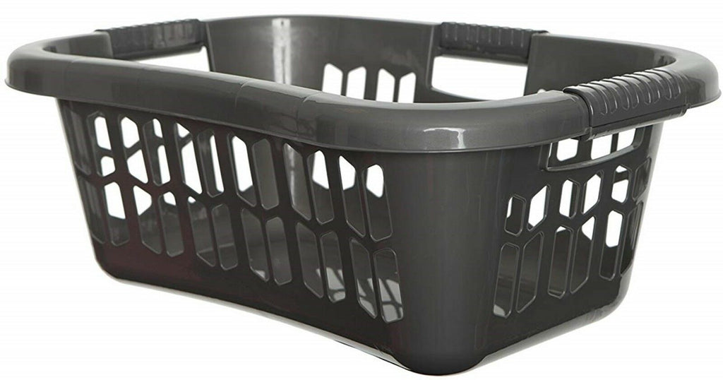 Image - Whitefurze Easy Grip Hip Laundry Basket, Silver