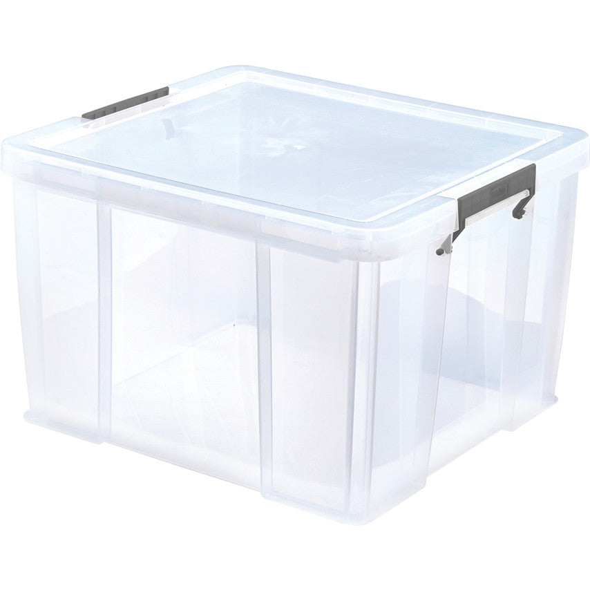 Image - Whitefurze Allstore Storage Box, 48L, Grey Handles