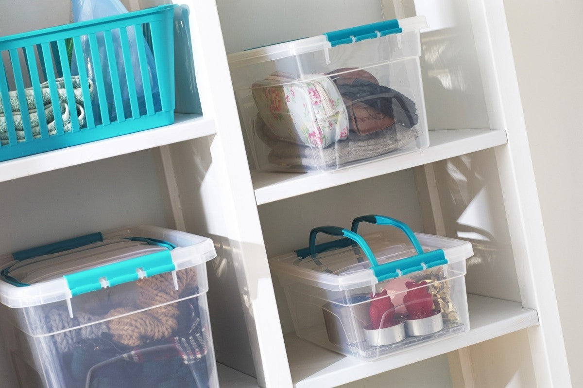 Image - Whitefurze Carry Storage Box, 13L, Clear