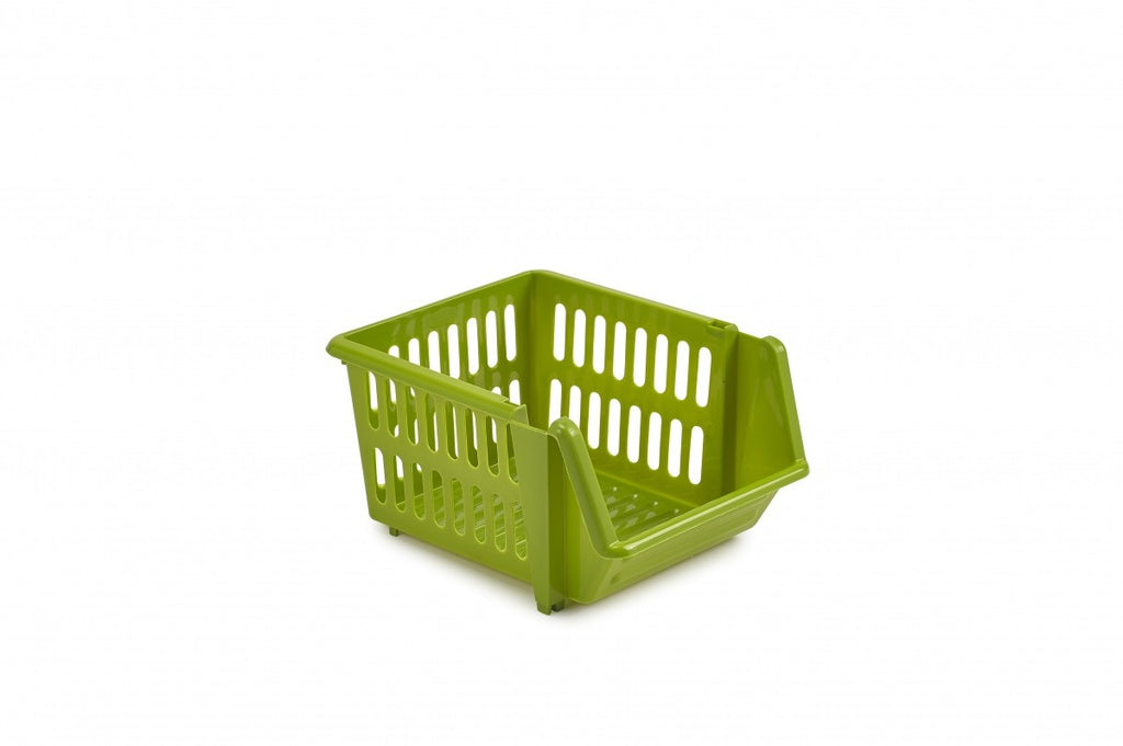 Image - Whitefurze Stacking Basket, 3 Tier, 18cm, Lime Green
