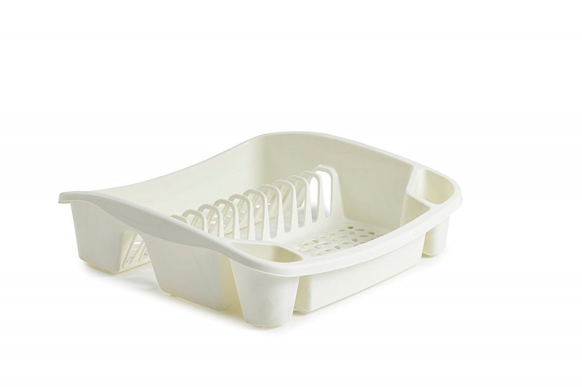 Image - Whitefurze Dish Drainer, Plastic, White, 39 cm