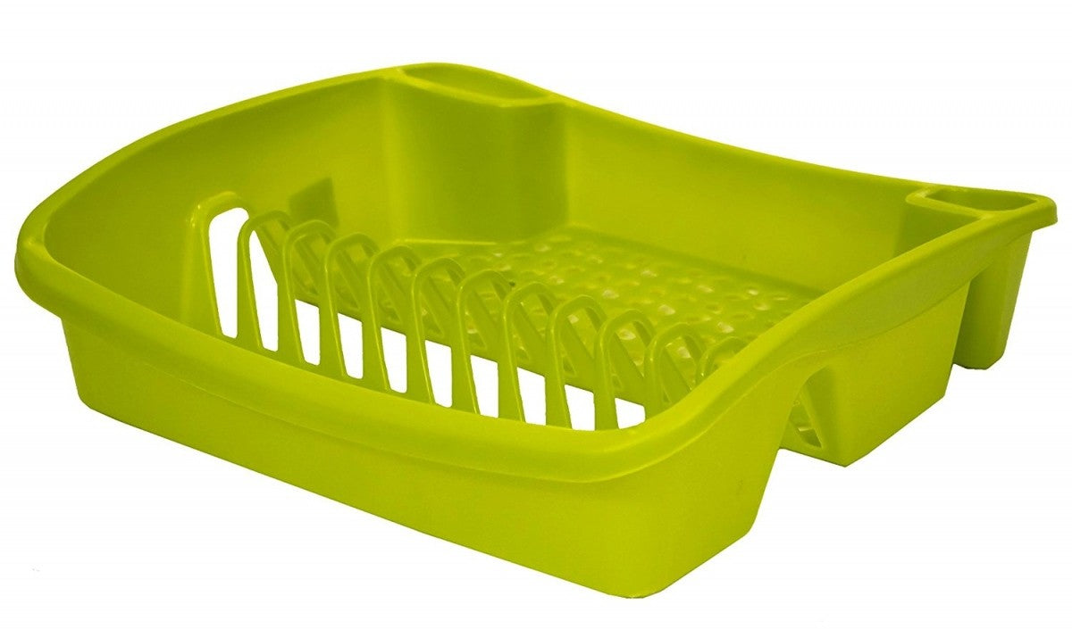Image - Whitefurze Dish Drainer, Plastic, Green, 39 cm