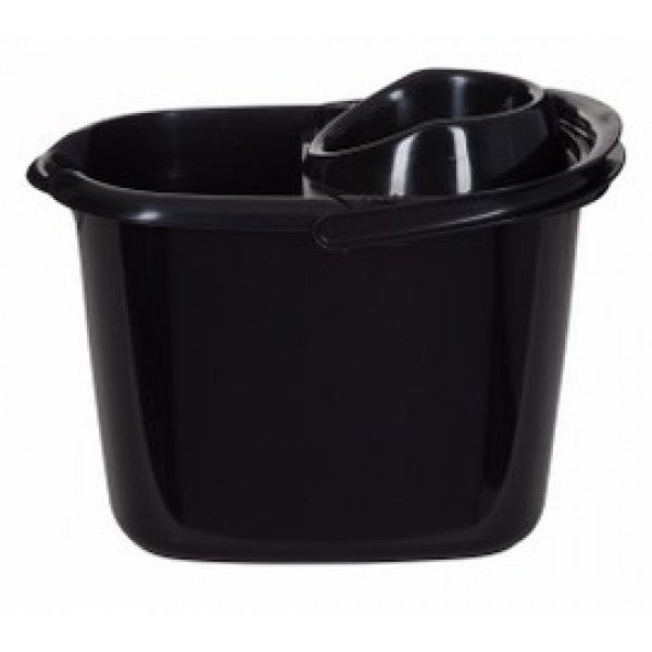 Image - Whitefurze Deluxe Mop Bucket, 5 Litres, Black