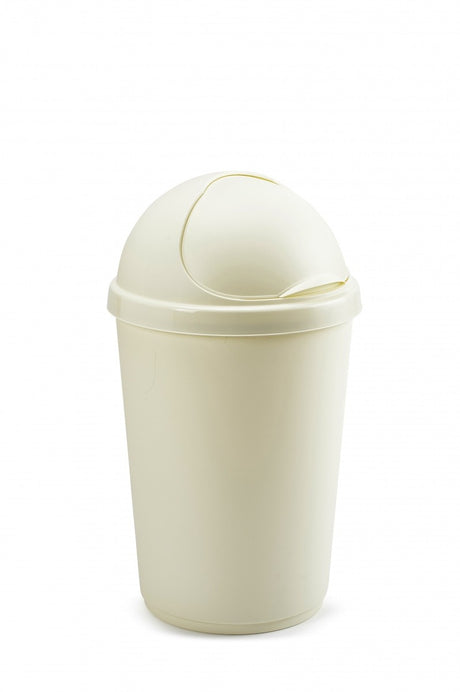Image - Whitefurze Bullet Bin and Lid, 50L, Cream