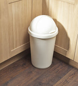 Image - Whitefurze Bullet Bin and Lid, 50L, Cream