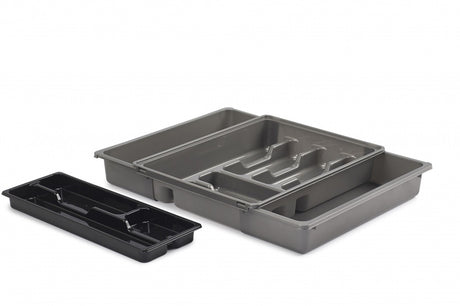 Image - Whitefurze Adjustable Drawer Organiser, 31cm, Grey