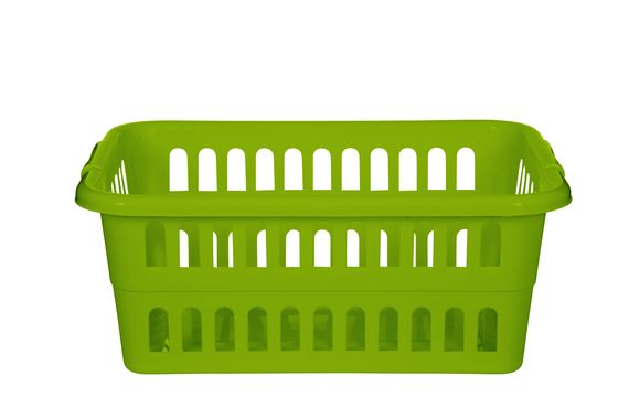 Image - Whitefurze 59cm Rectangular Laundry Basket, Leaf Green