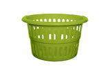 Image - Whitefurze Round Laundry Basket, 48 cm, Apple Green