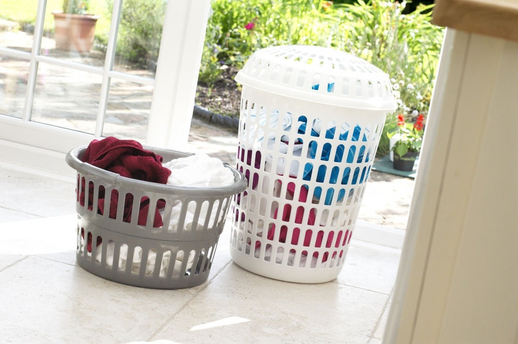 Image - Whitefurze Round Laundry Basket, 48 cm, Apple Green
