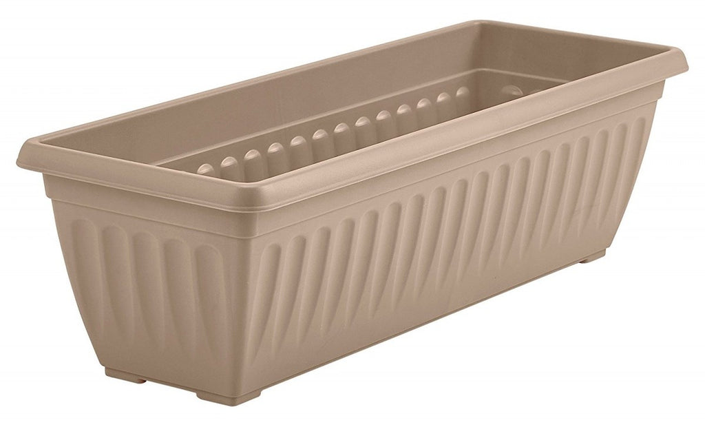 Whitefurze Athens Taupe Square Window Box, 60cm
