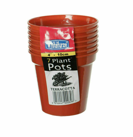 Image - Whitefurze Garden Pot Set, 10cm, 7pcs, Terracotta