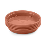 Image - Whitefurze Basic Garden Plant Pot Saucer, 14cm, Set of 5, Terracotta