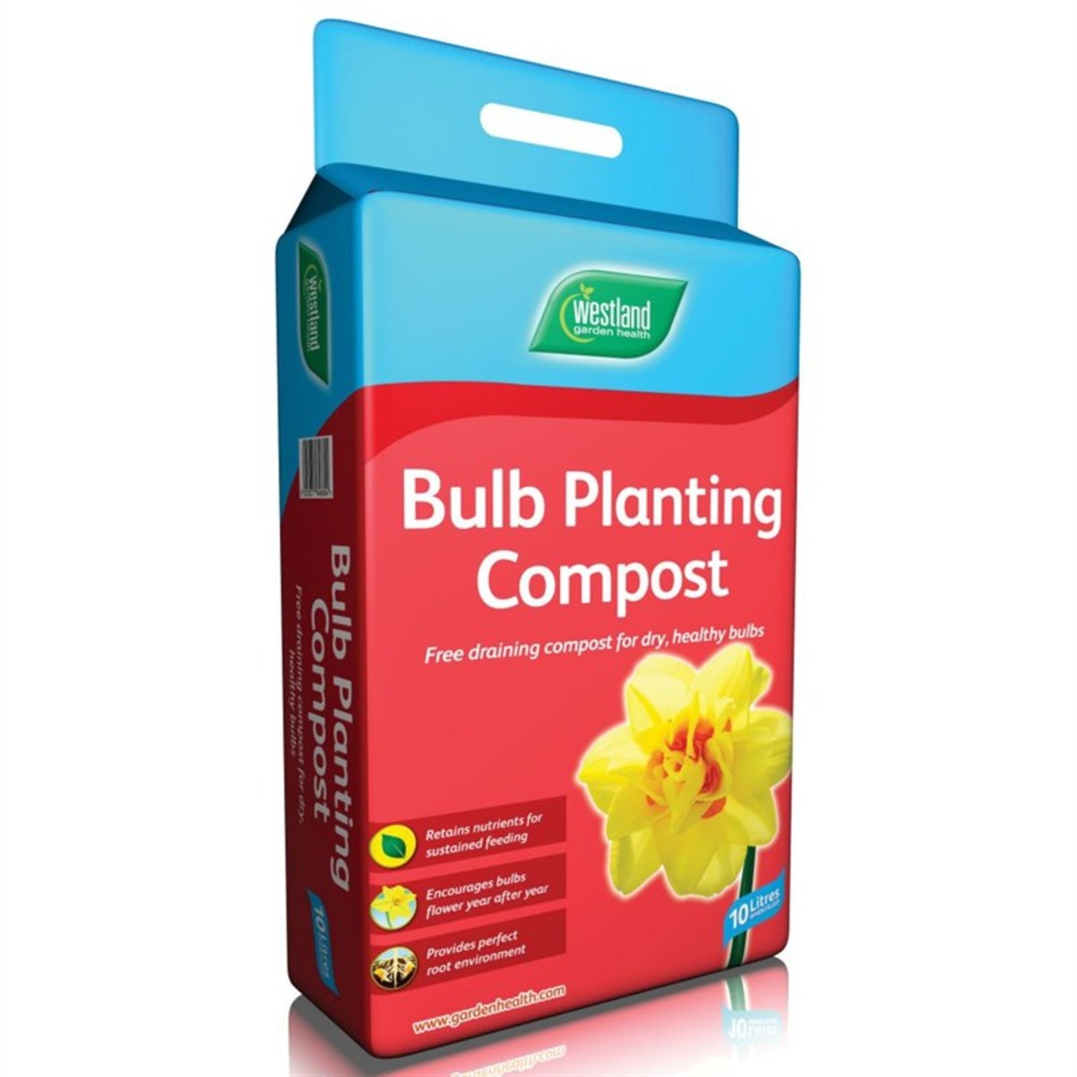 Image - Whitefurze Grecian Urn 42cm Planter + Westland Bulb Planting Compost 10L, Bundle of 2