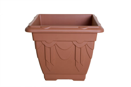 Image - Whitefurze Venetian Square Planter, 38cm, Terracotta