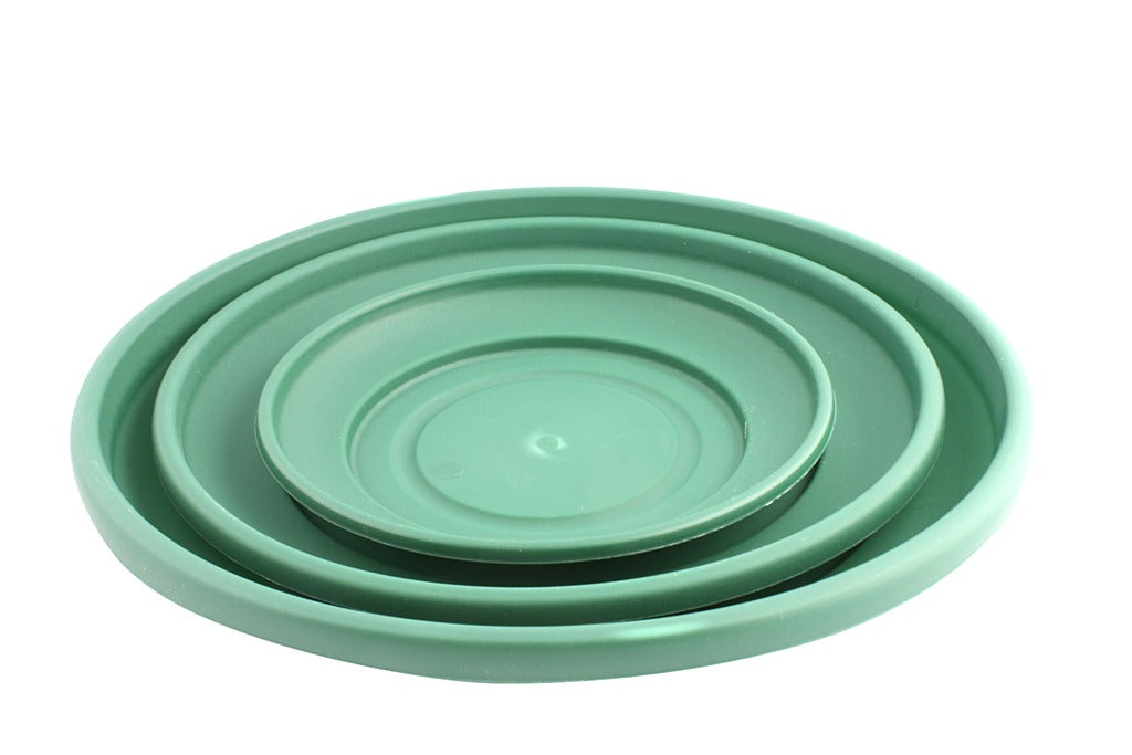 Image - Whitefurze Saucer for Plants, Forrest Green, 20cm
