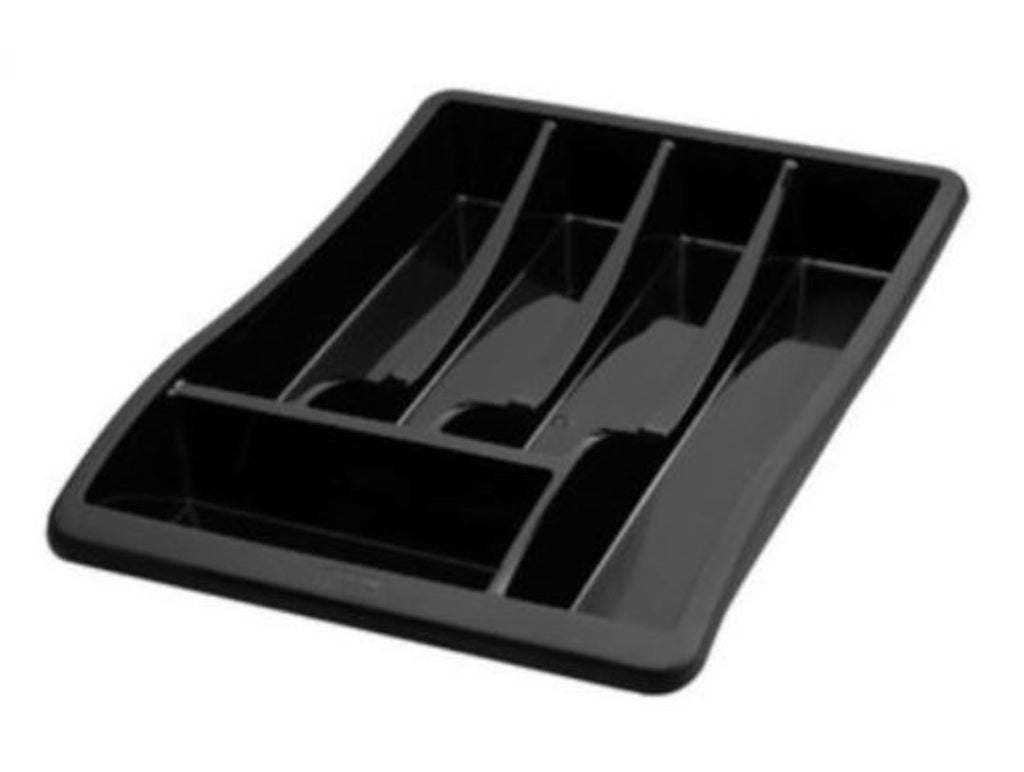 Image - Whitefurze Cutlery Tray, 30cm, Black