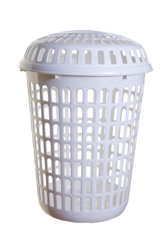 Image - Whitefurze Round Laundry Bin White
