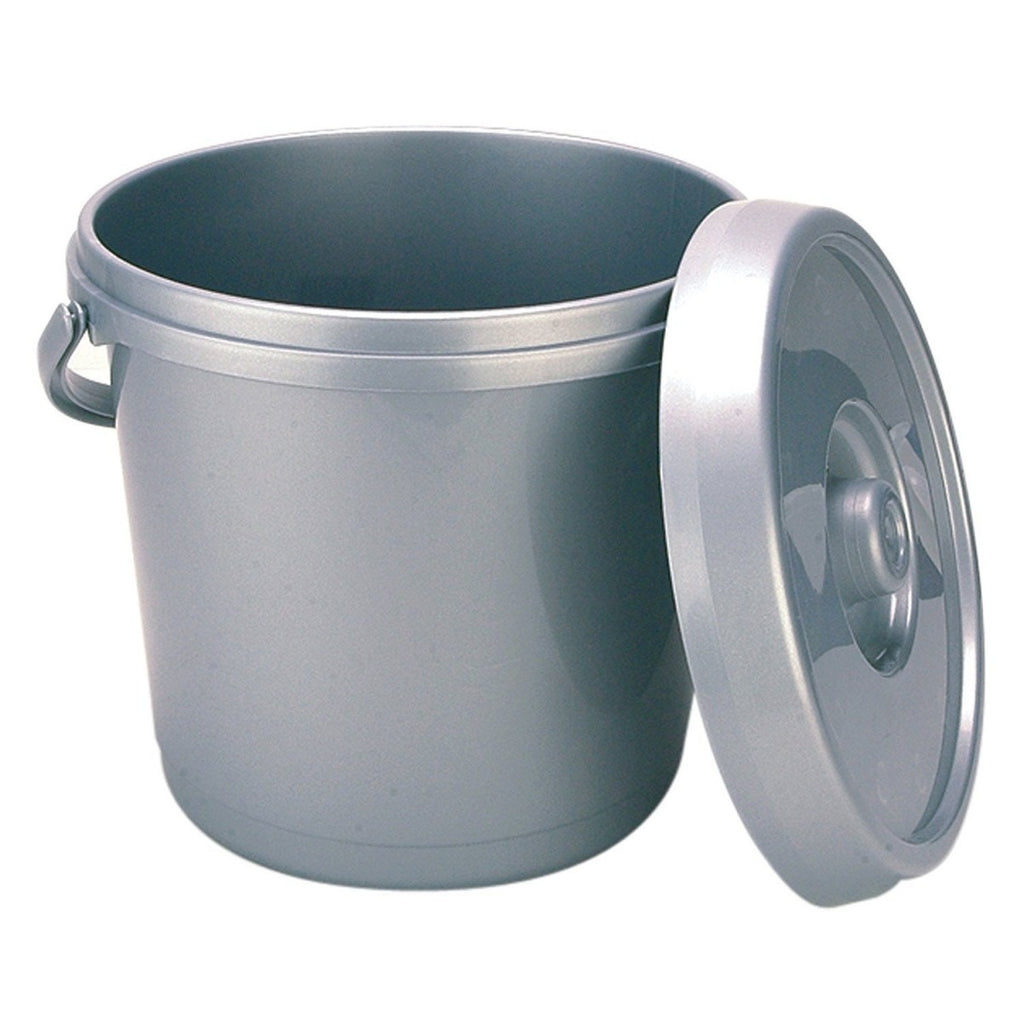 Image - Whitefurze 14L Bucket & Lid Silver