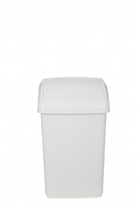 Image - Whitefurze Swing Bin, 10L, Cream