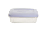 Image - Whitefurze Rectangular Food Storage Box, 0.8L, Clear